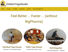 Tablet Screenshot of goldenyogastudio.com